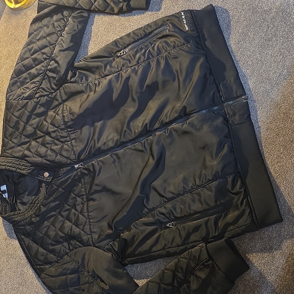 Rare Authentic SpaceX Unisex Moto Bomber Quilted Jacket Insulated Size XL Black